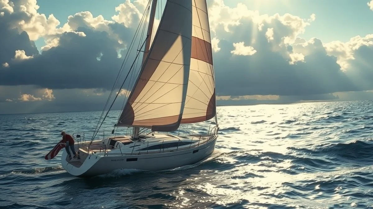 Imagen ilustrativa: un barco de vela con las velas desplegadas navegando en aguas azules bajo un cielo nublado.