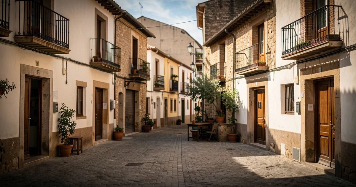 Plaza llena de gente disfrazada durante el Carnaval d'Estiu en un pueblo de Mallorca